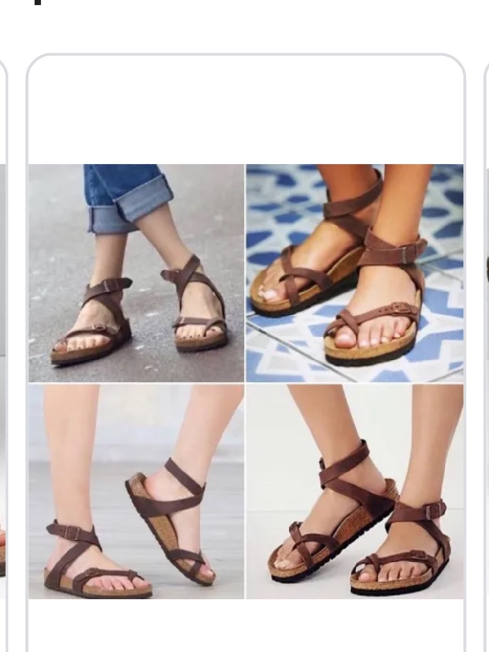 Birkenstock Women's Brown Strappy Leather Sandals with Buckles - Picture 3 of 6
